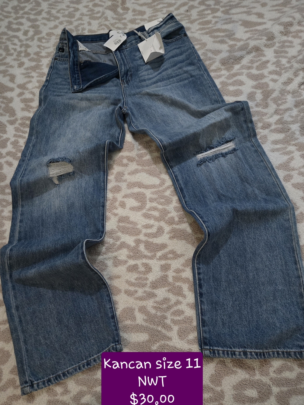 KanCan Blue Distressed Boot Cut Jeans